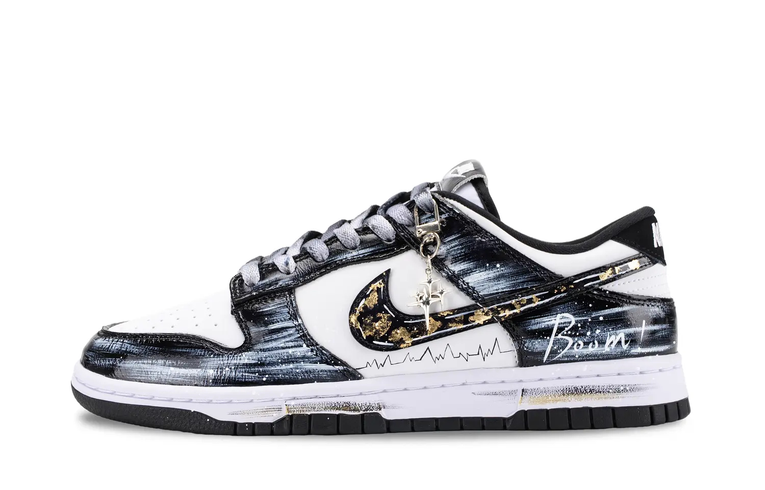 Nike Dunk Boom・Star Wave устойчивые к истиранию низкие кроссовки для скейтбординга Unisex Black Gold — фото 3