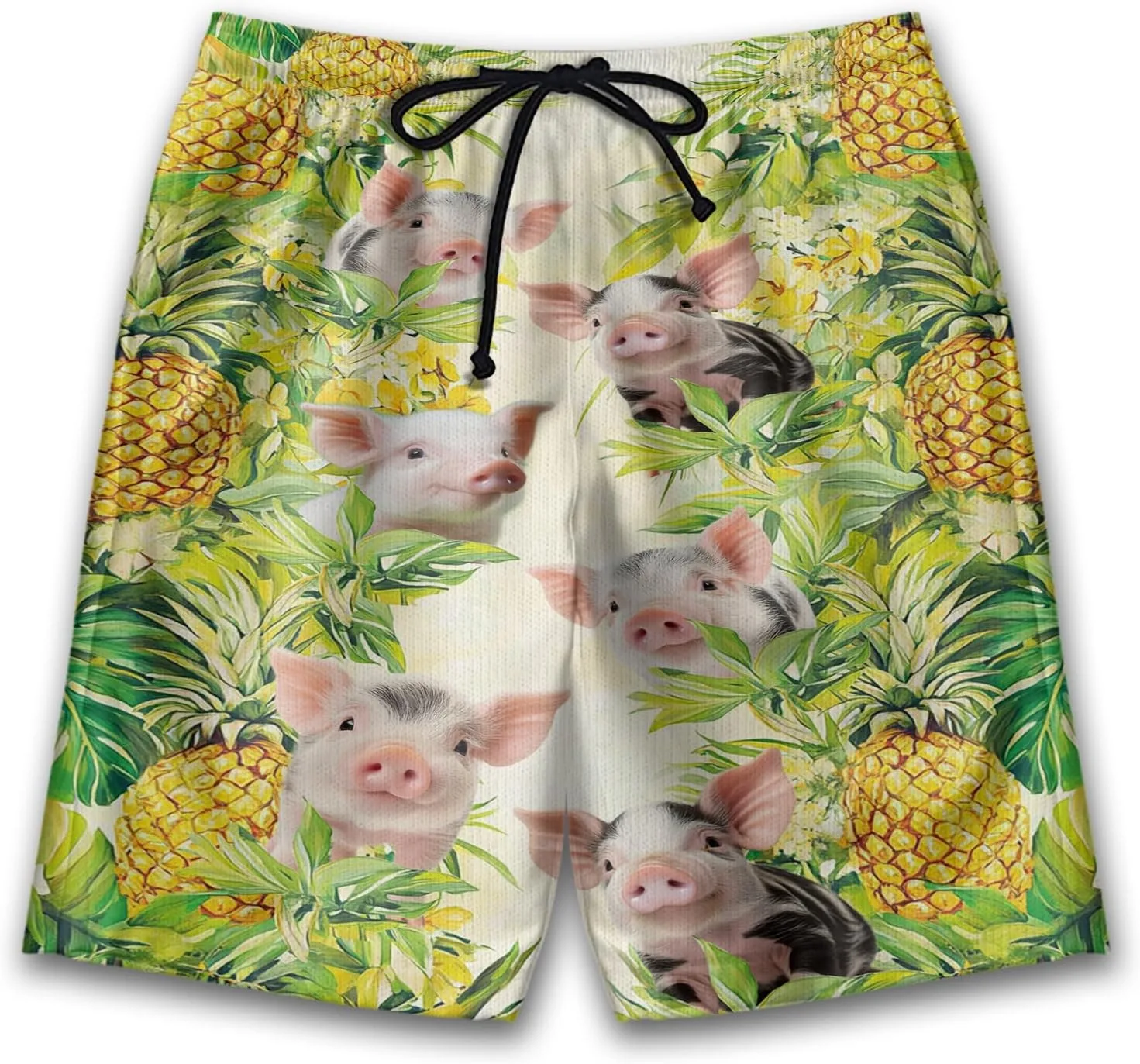 Плавки мужские Piggy - Hawaiian Hog Lover с сетчатой подкладкой, комплект купальника 07 Generic, Pig_14