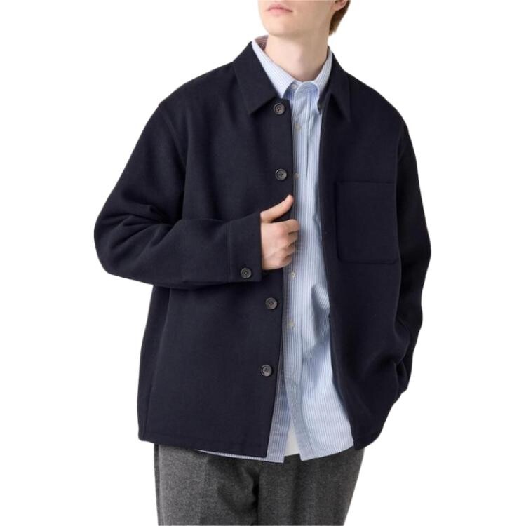 

Дубль Куртка унисекс темно-синяя Uniqlo, темно-синий