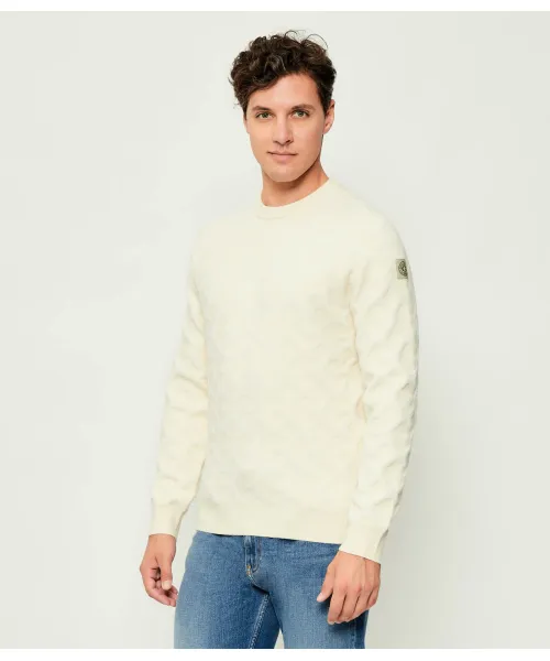 

Свитер Джона К.Н. Regular fit Guess Jeans, бежевый