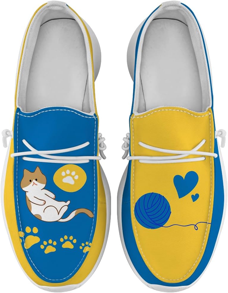 

Женские и мужские лоферы-кеды Quorax на шнуровке, слипоны, забавные подарки для нее и для него, голубой