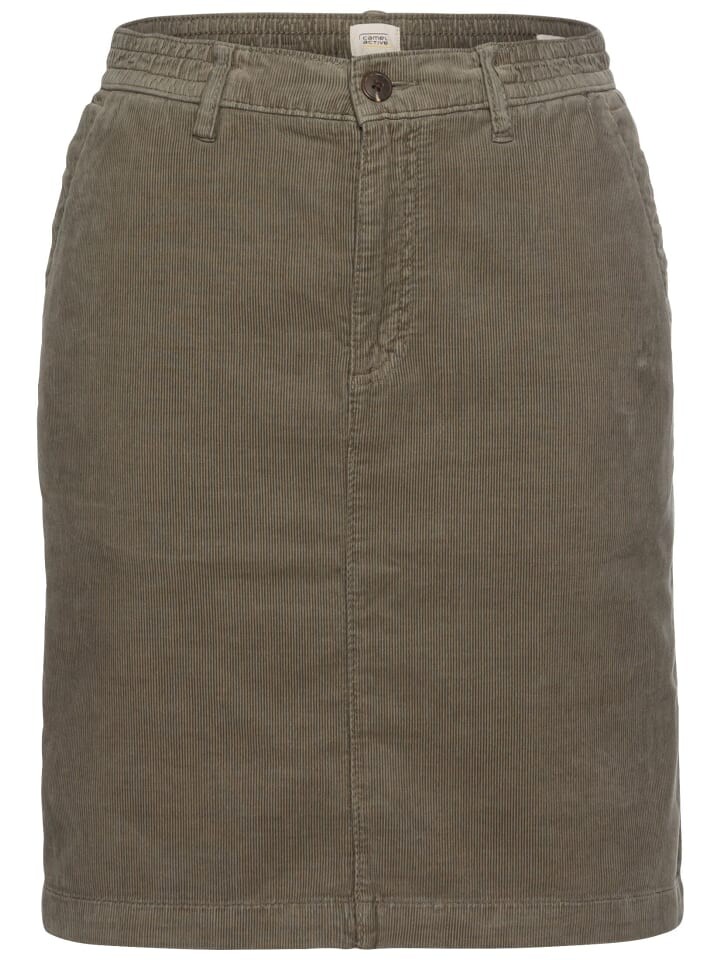 

Юбка до колена Camel Active Rock mit elastischem Bund, цвет Dunkelkhaki