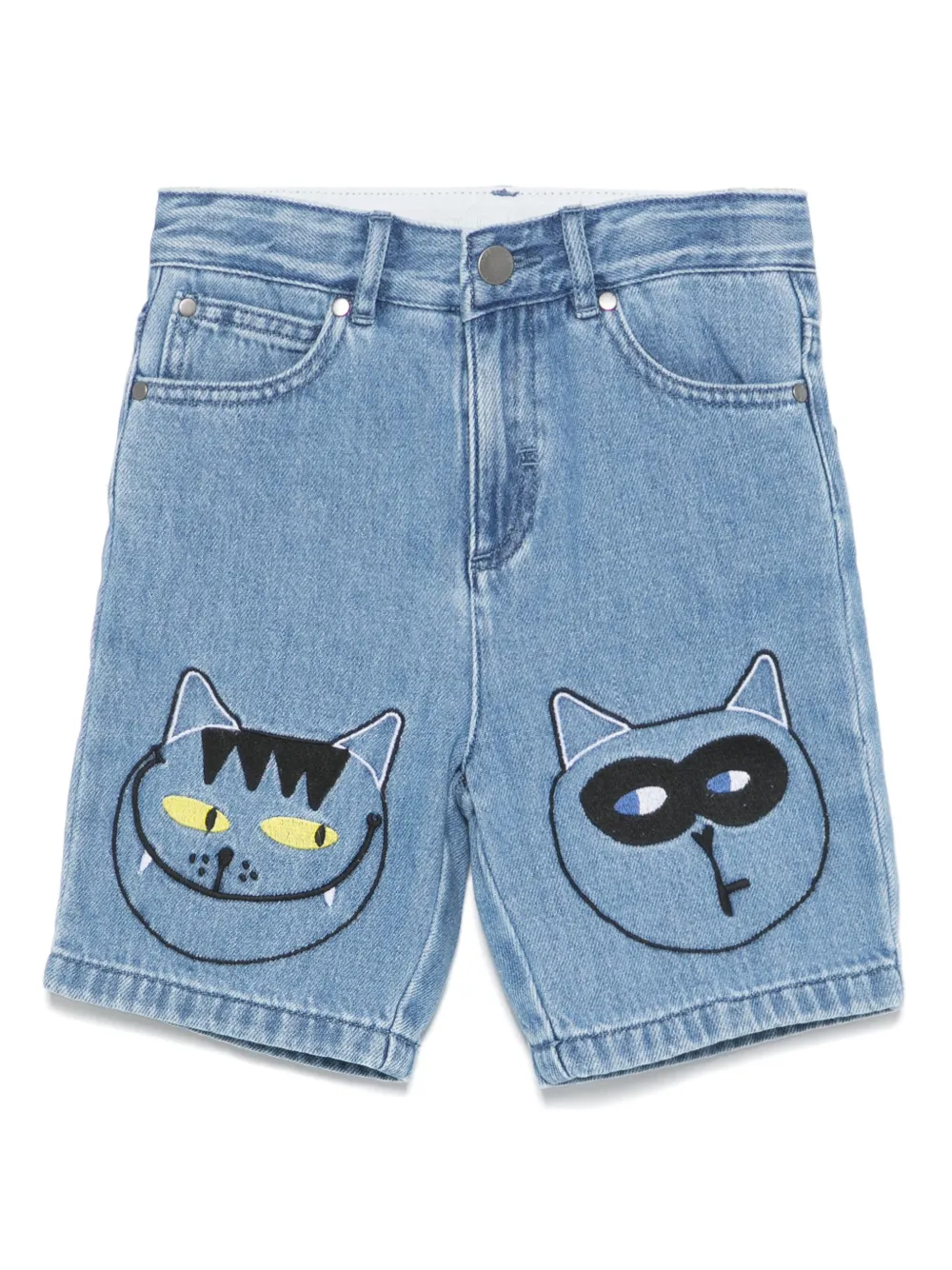 

Джинсовые шорты с вышивкой Stella McCartney Kids, синий