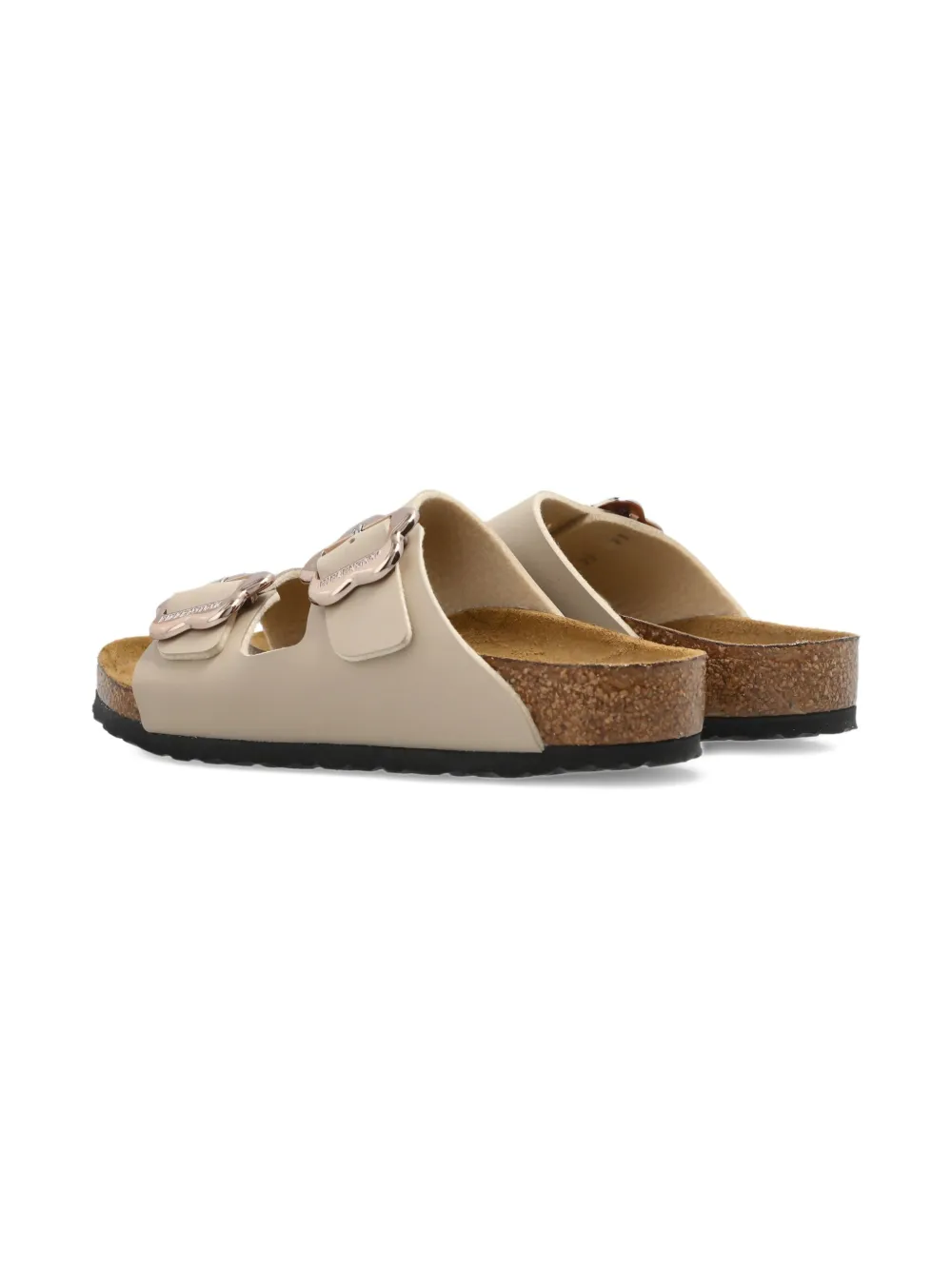 Босоножки с пряжкой-цветком Birkenstock Kids, нейтральный — фото 3