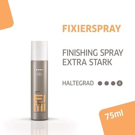 Eimi Super Set Финишный лак для волос для очень сильной и надежной фиксации с формулой защиты от ультрафиолета и защиты от влаги и тепла 1 X 75 мл, Wella — фото 2