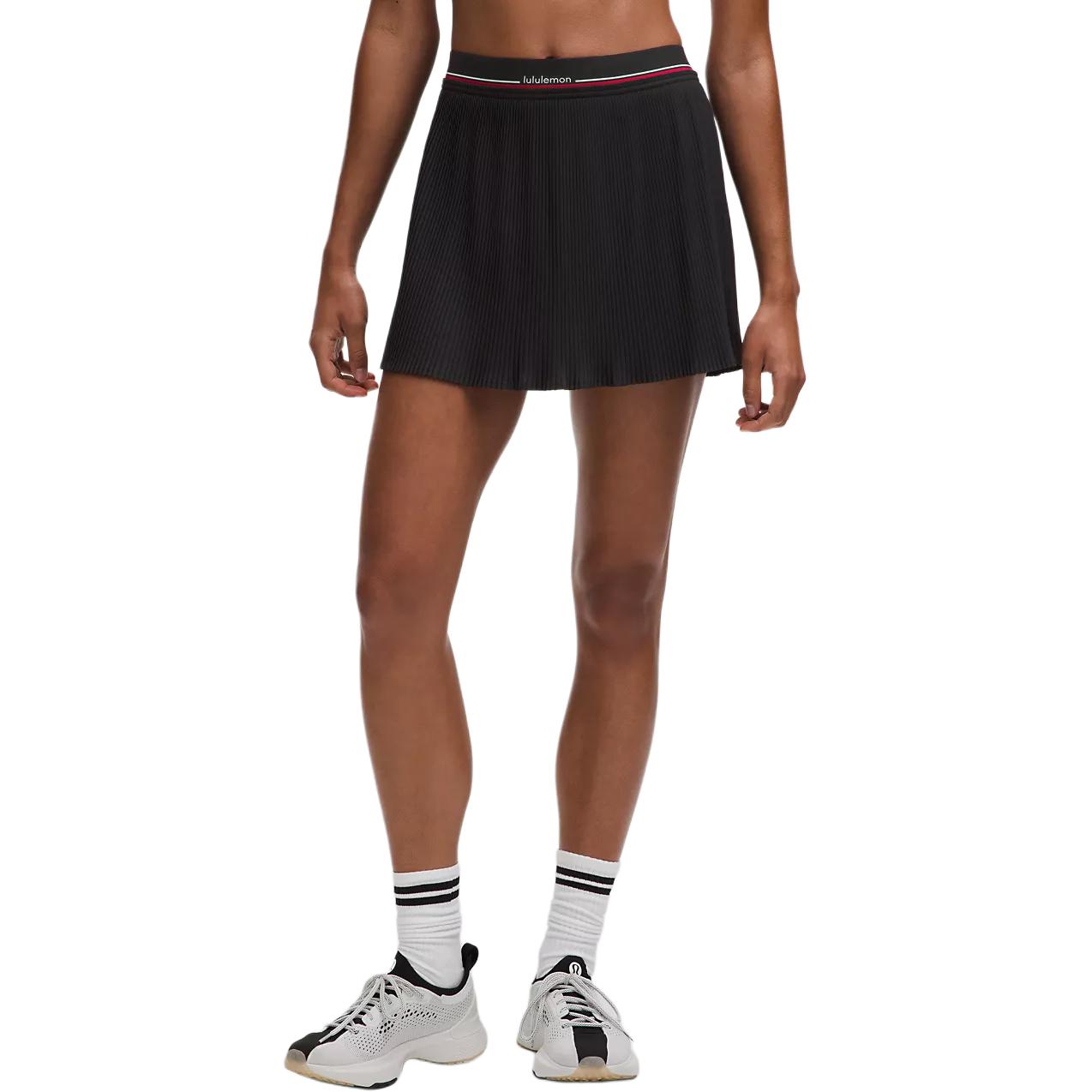 

Теннисная юбка для женщин с логотипом SwiftLuxtreme на талии, цвет Rainforest Green Lululemon, черный