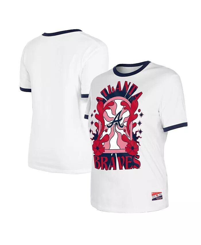 

Женская белая футболка Oversized Ringer Atlanta Braves New Era, белый