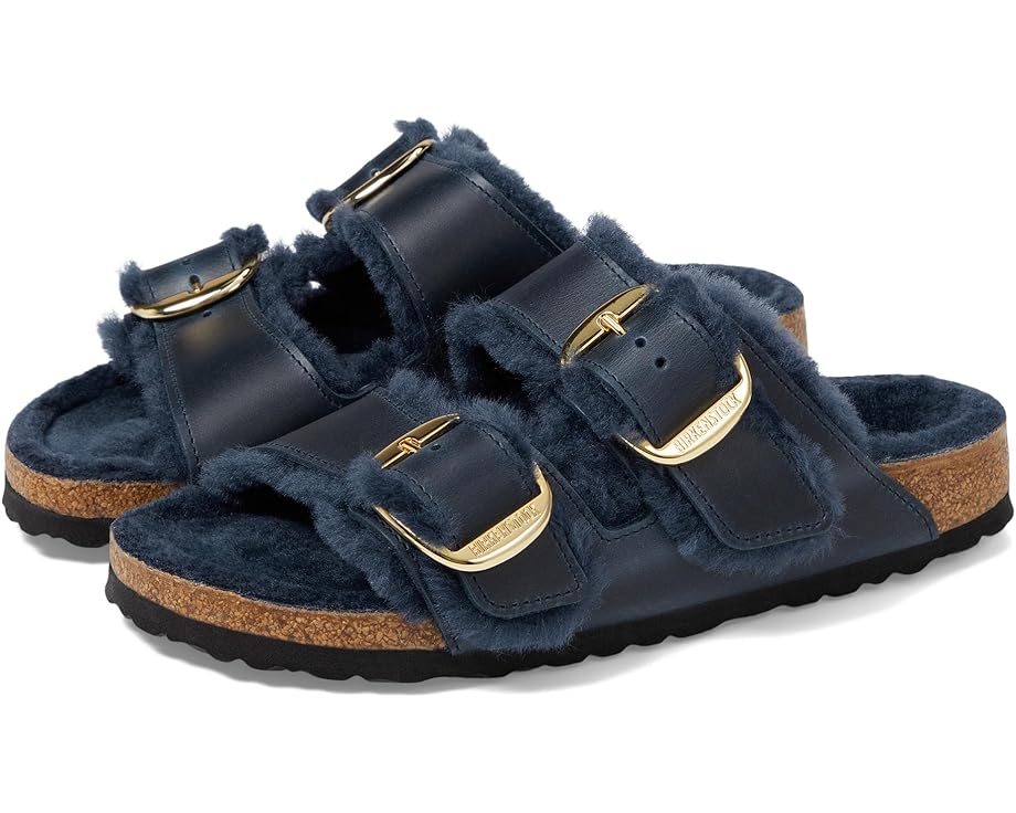 

Сандалии Birkenstock Arizona Big Buckle Shearling, цвет Midnight/Midnight