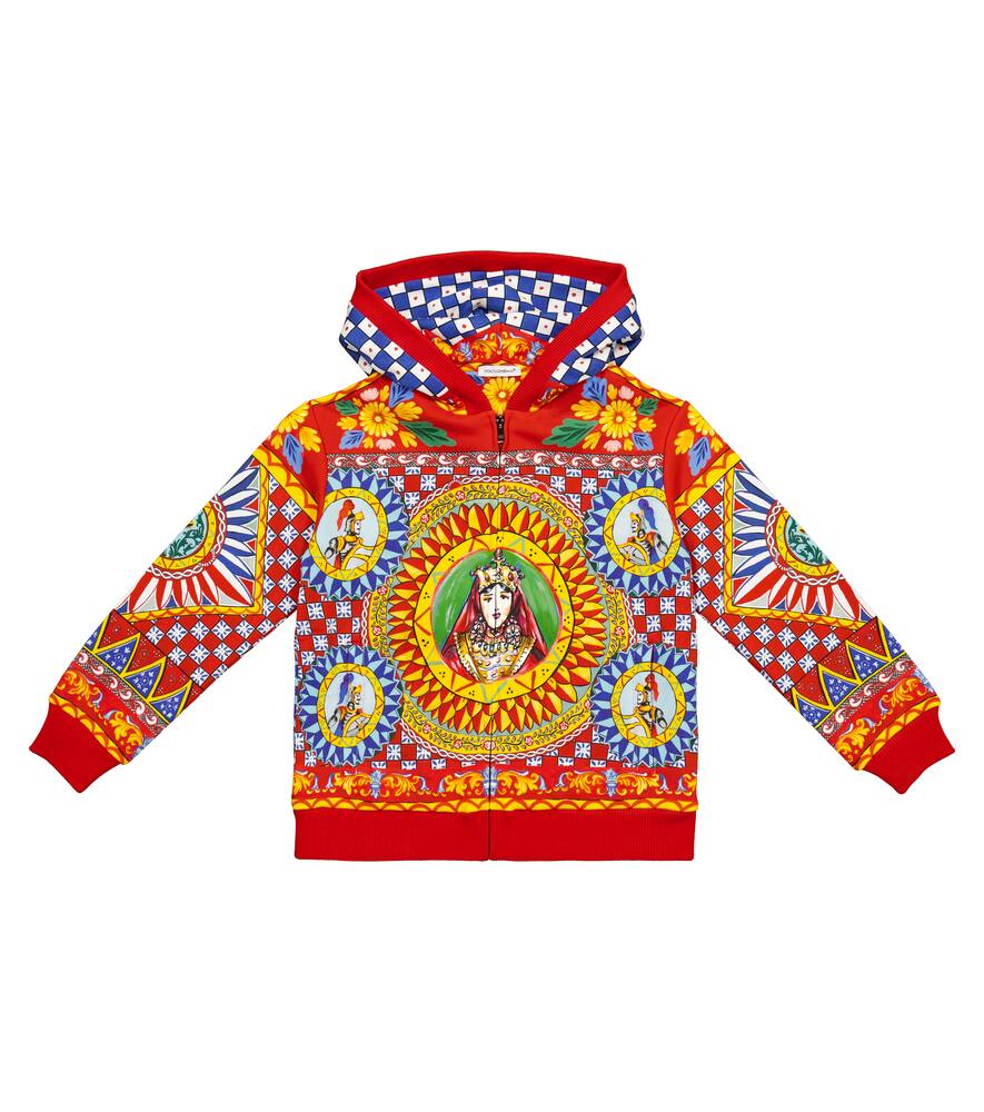 

Хлопковая худи с принтом на молнии Dolce&Gabbana Kids, Frigo 19 Stampa