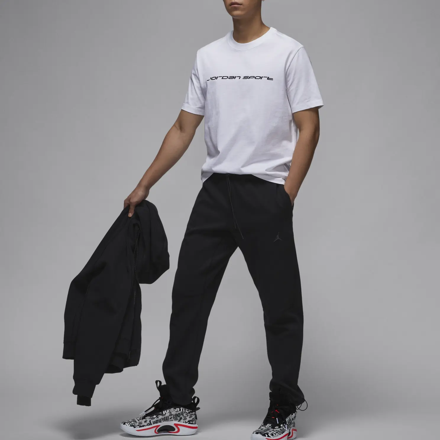 Dri FIT Повседневные Брюки Мужские Черные Jordan — фото 4