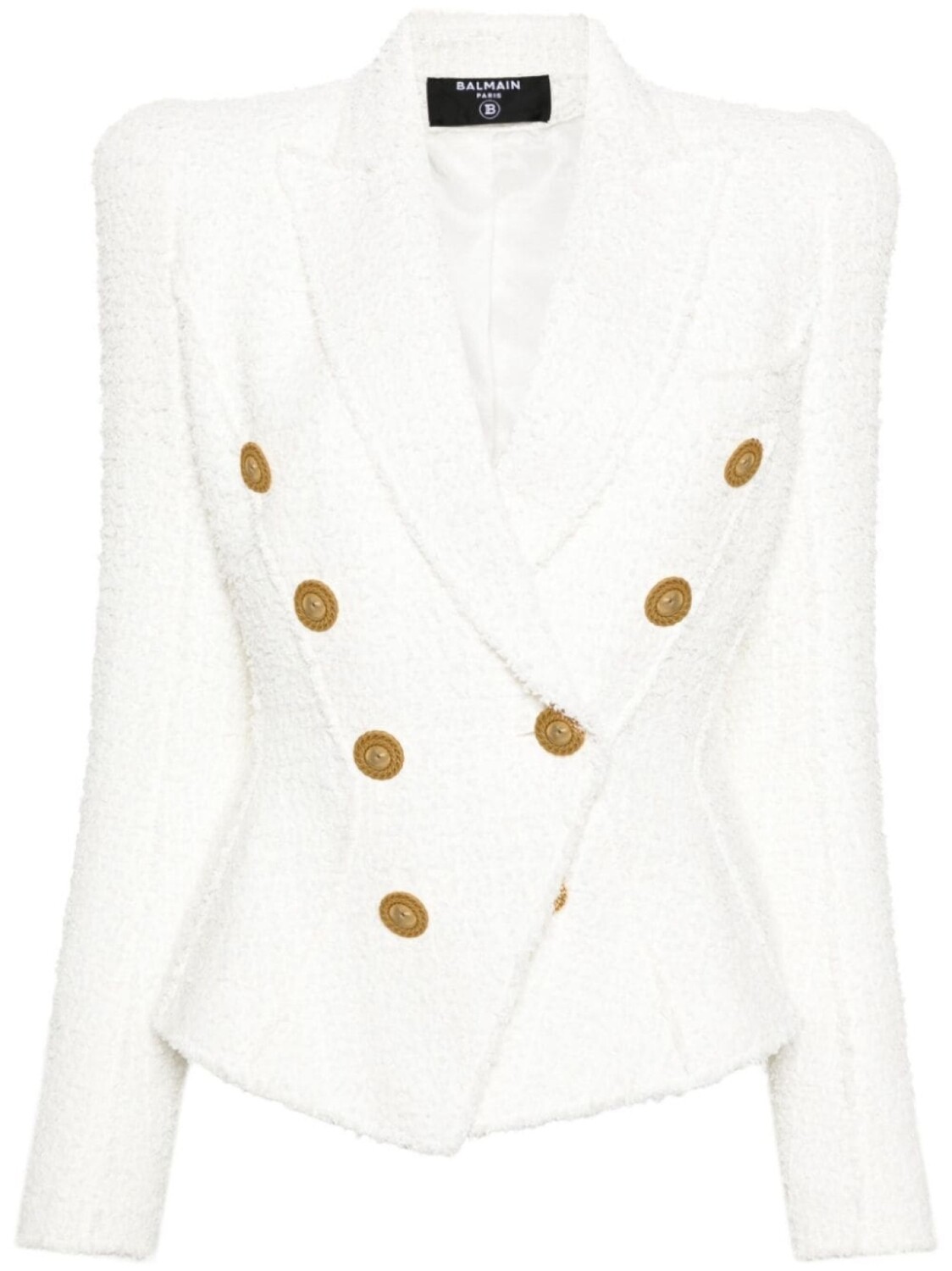 

Balmain твидовый блейзер Jolie Madame, нейтральный цвет