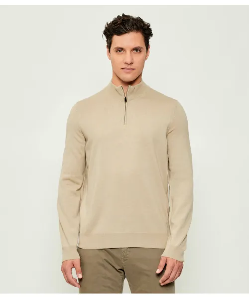 

Шерстяной свитер Эбенджи Regular fit Boss, бежевый