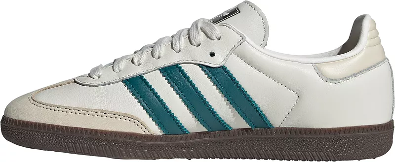 Женские кроссовки Adidas Samba OG, белый/бирюзовый — фото 3