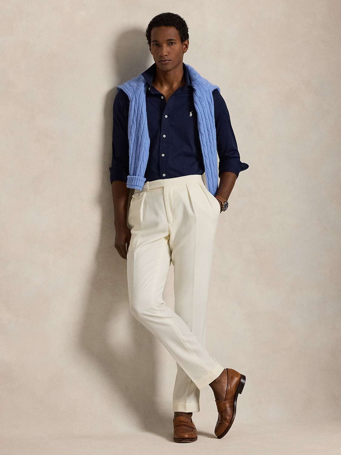 Polo Ralph Lauren Рубашка на пуговицах Regular fit в цвете Navy — фото 4
