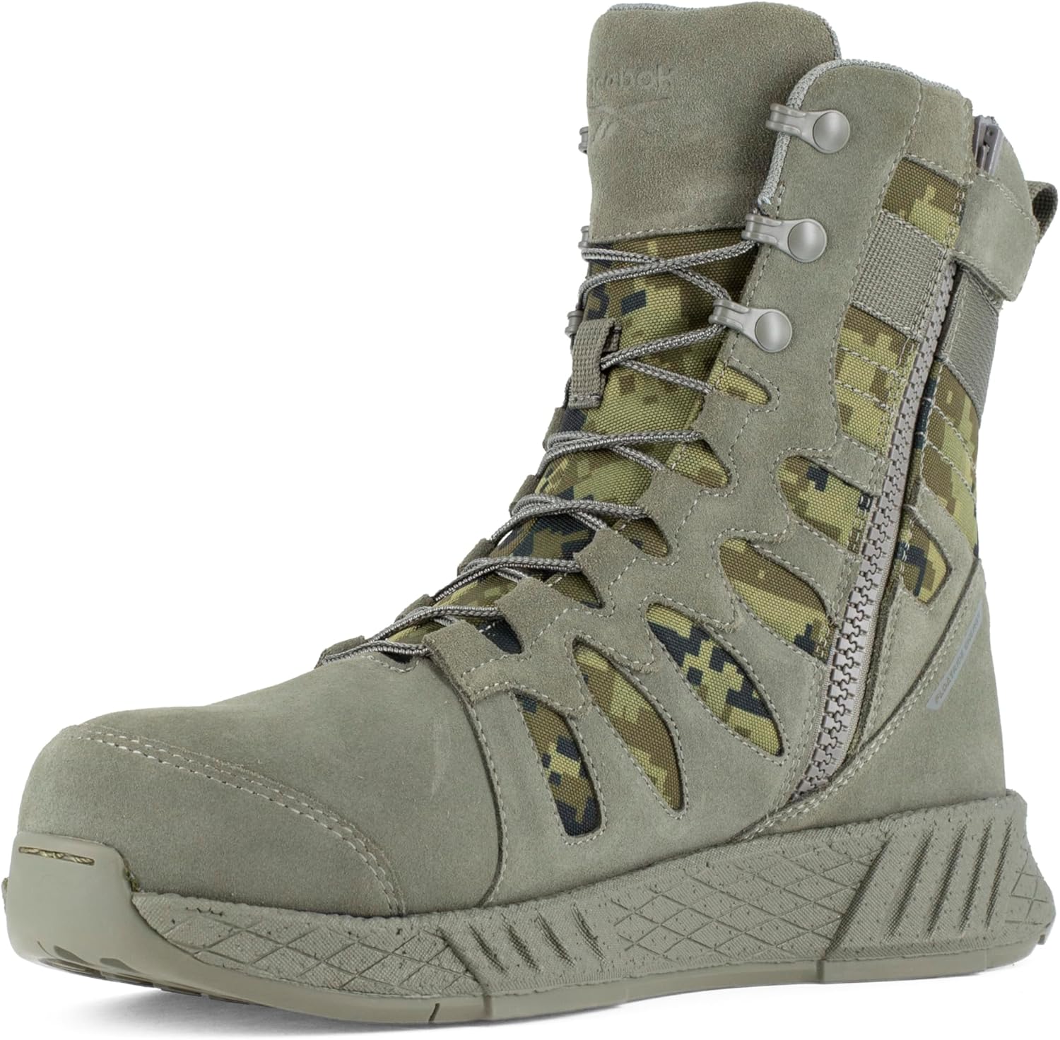 Мужские тактические ботинки Reebok Floatride Energy с мягким носком и боковой молнией, Digital-camo Sage — фото 4