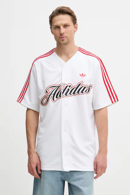 Футболка с воротником-поло Adidas Originals, белый