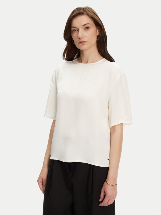 

Футболка свободного кроя WW0WW45900 Tommy Hilfiger, экрю