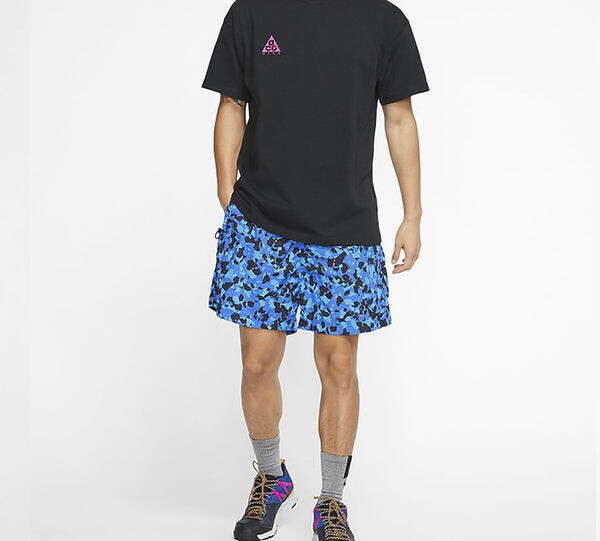 Футболка acg small logo casual short sleeve black / purple red Nike, черный — фото 3