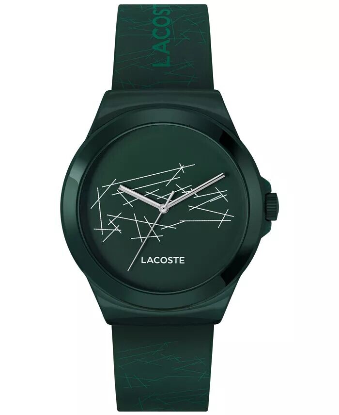 

Мужские часы Neocroc с зеленым силиконовым ремешком, 42 мм Lacoste, зеленый