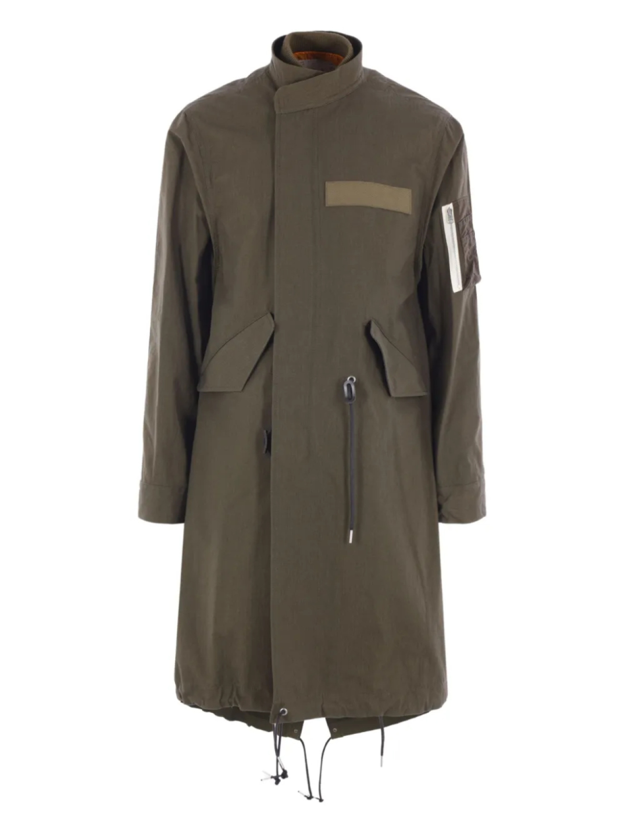 

Sacai пальто с кулиской и накладным карманом, зеленый