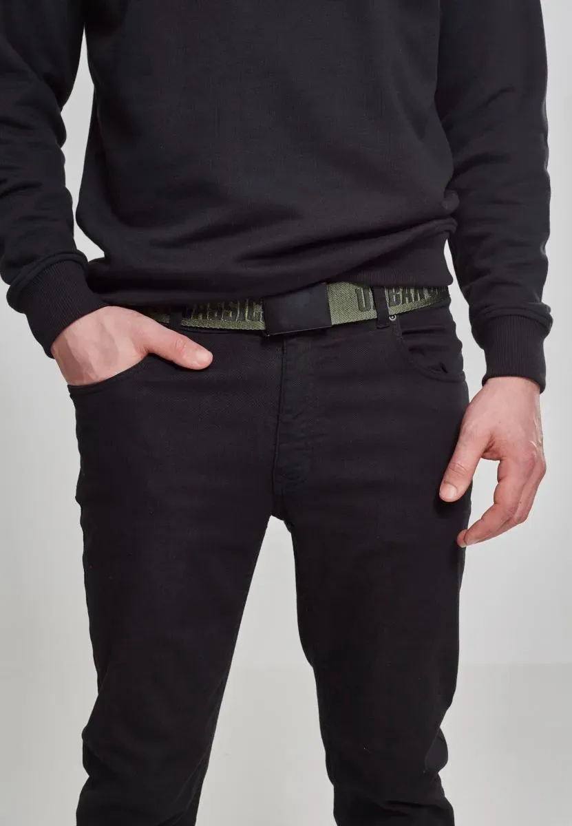 

Поясной ремень URBAN CLASSICS " Urban Classics Unisex Jaquard Logo Belt", черный