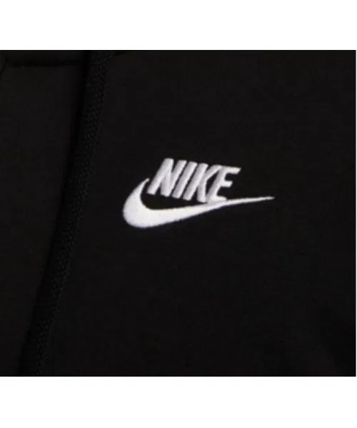 Толстовка Nike Club Fleece Full-Zip Hoodie, чёрная — фото 3