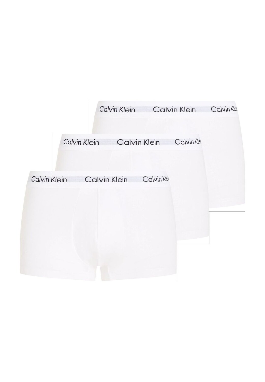 

Боксеры, 3 пары, с логотипом на поясе, мужские Calvin Klein, белый