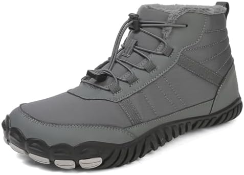 

Зимние ботинки SWZEC для босых ног с противоскользящей и водонепроницаемой подошвой (унисекс), серый
