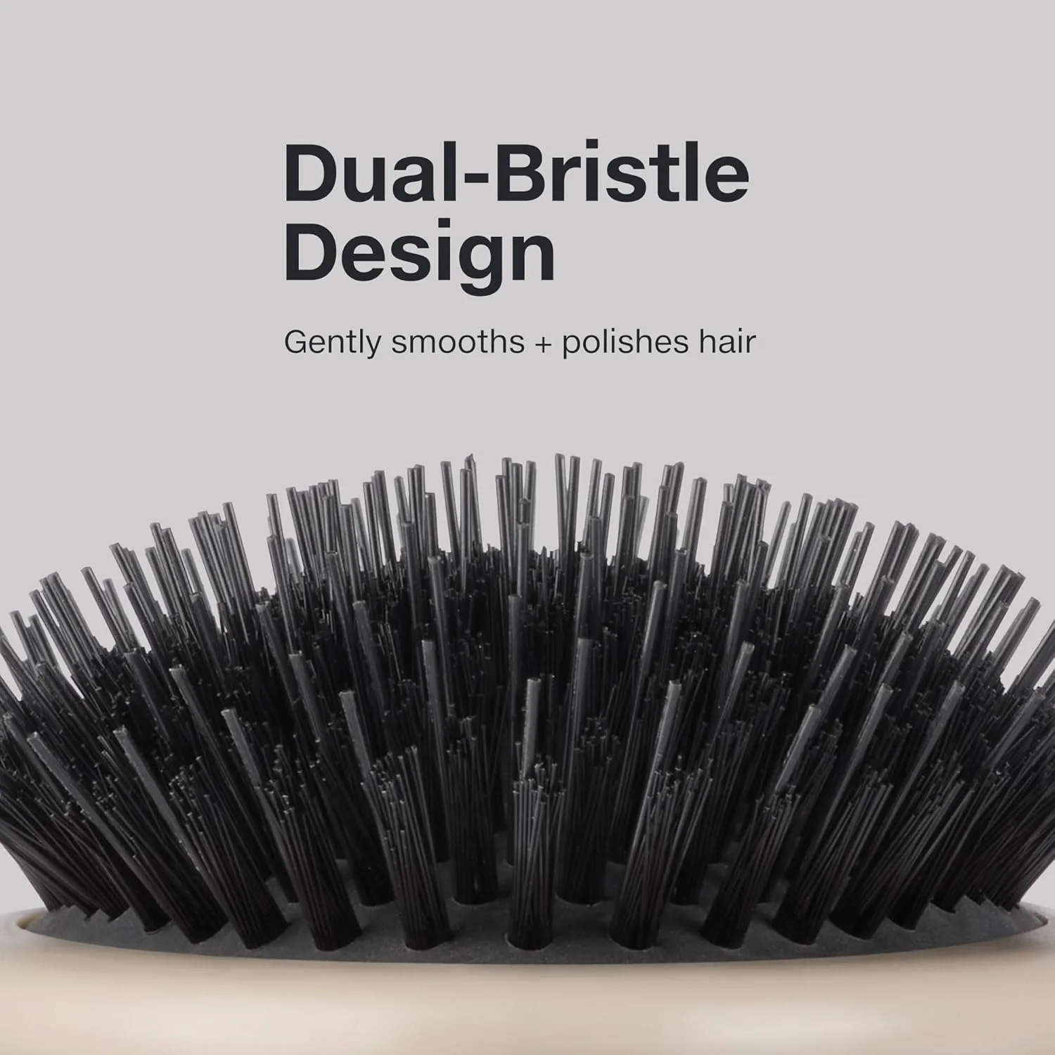 Paul Mitchell Dressing Hair Brush, веганская щетина для контроля пушистости и сияния, для всех типов волос, цвет taupe, из 100% переработанного пластика, Taupe — фото 2