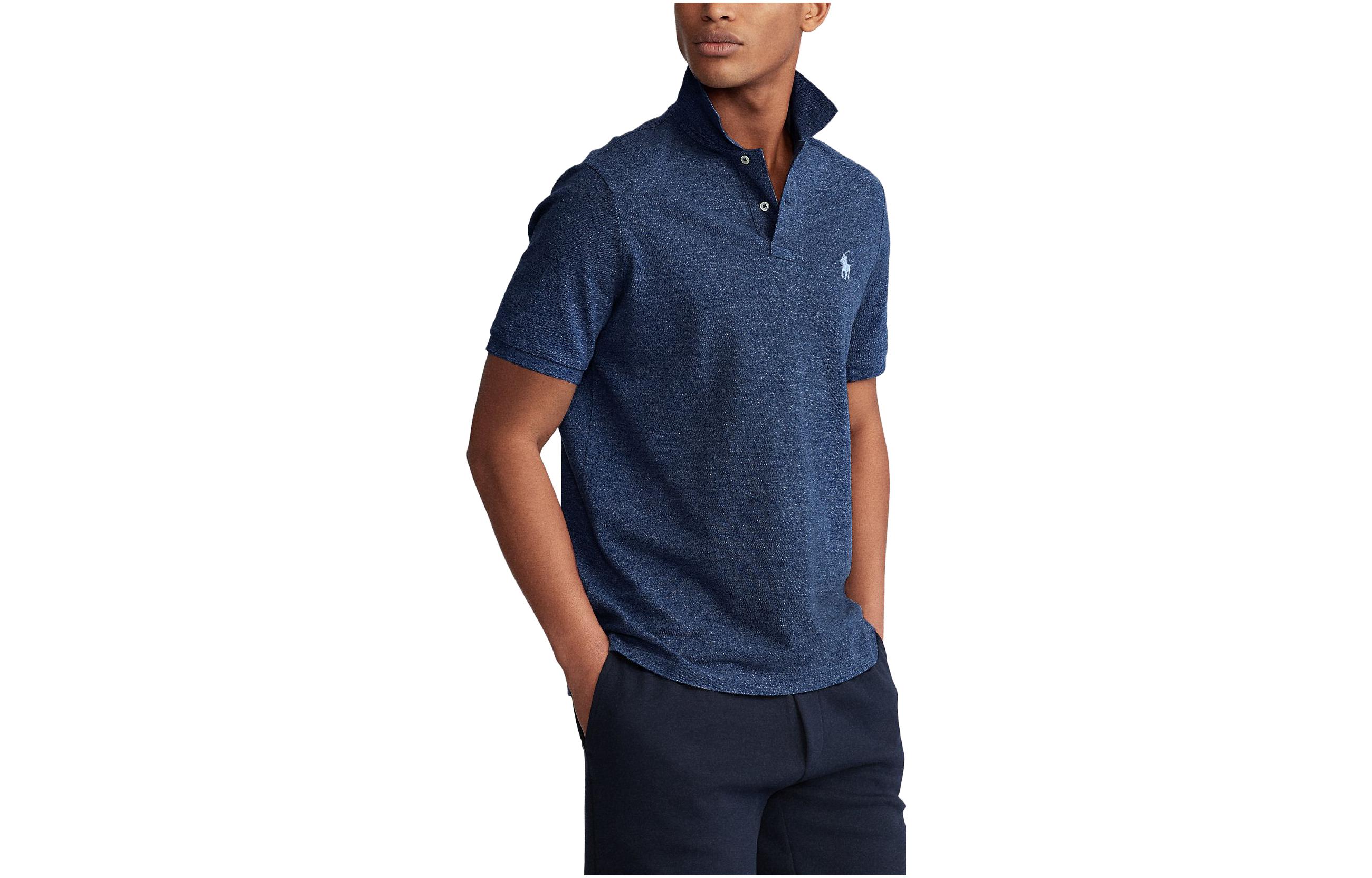 

Футболка поло мужская темно-синяя Polo Ralph Lauren
