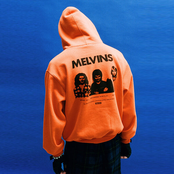 Толстовка x melvins hooded sweatshirt 'orange black' Supreme, оранжевый — фото 3