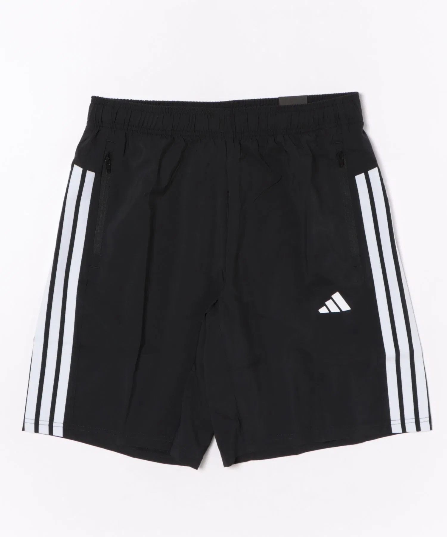 Мужские спортивные шорты adidas MWO-ES3S с тремя полосками чёрно-белые