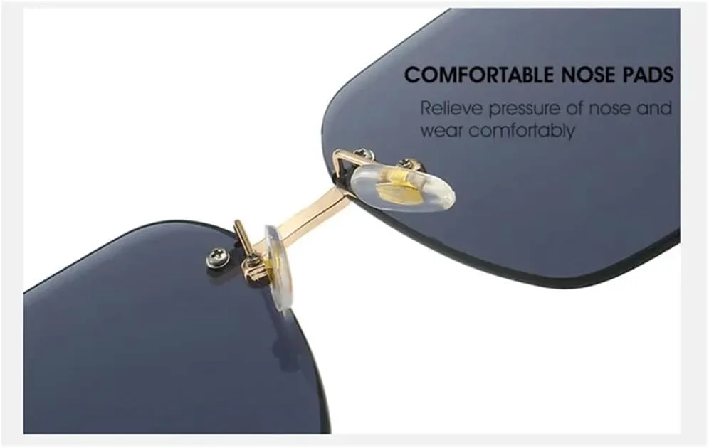 

Винтажные солнцезащитные очки для женщин, без оправы, ретро-очки для активного отдыха и путешествий, мужские очки с защитой от УФ-излучения UV400 HDUBFY, C5