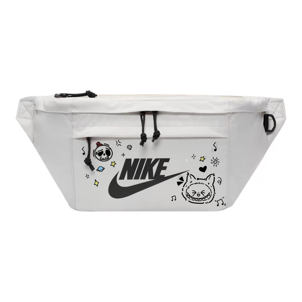 

Nike Тканевый поясной рюкзак унисекс светло-серый, Simple Line Graffiti