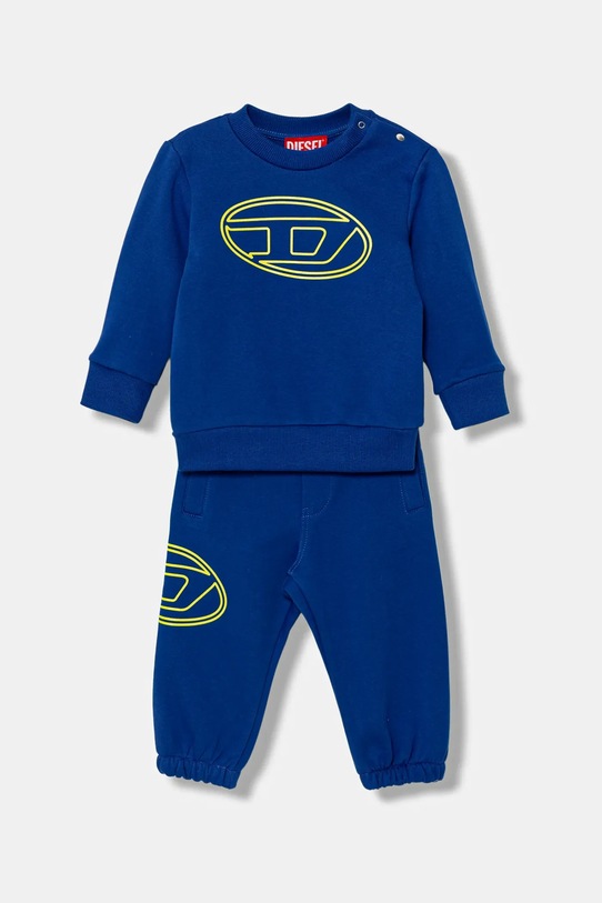 

Хлопковый детский комбинезон STIMOTYB-SET OVERALLS Diesel, синий
