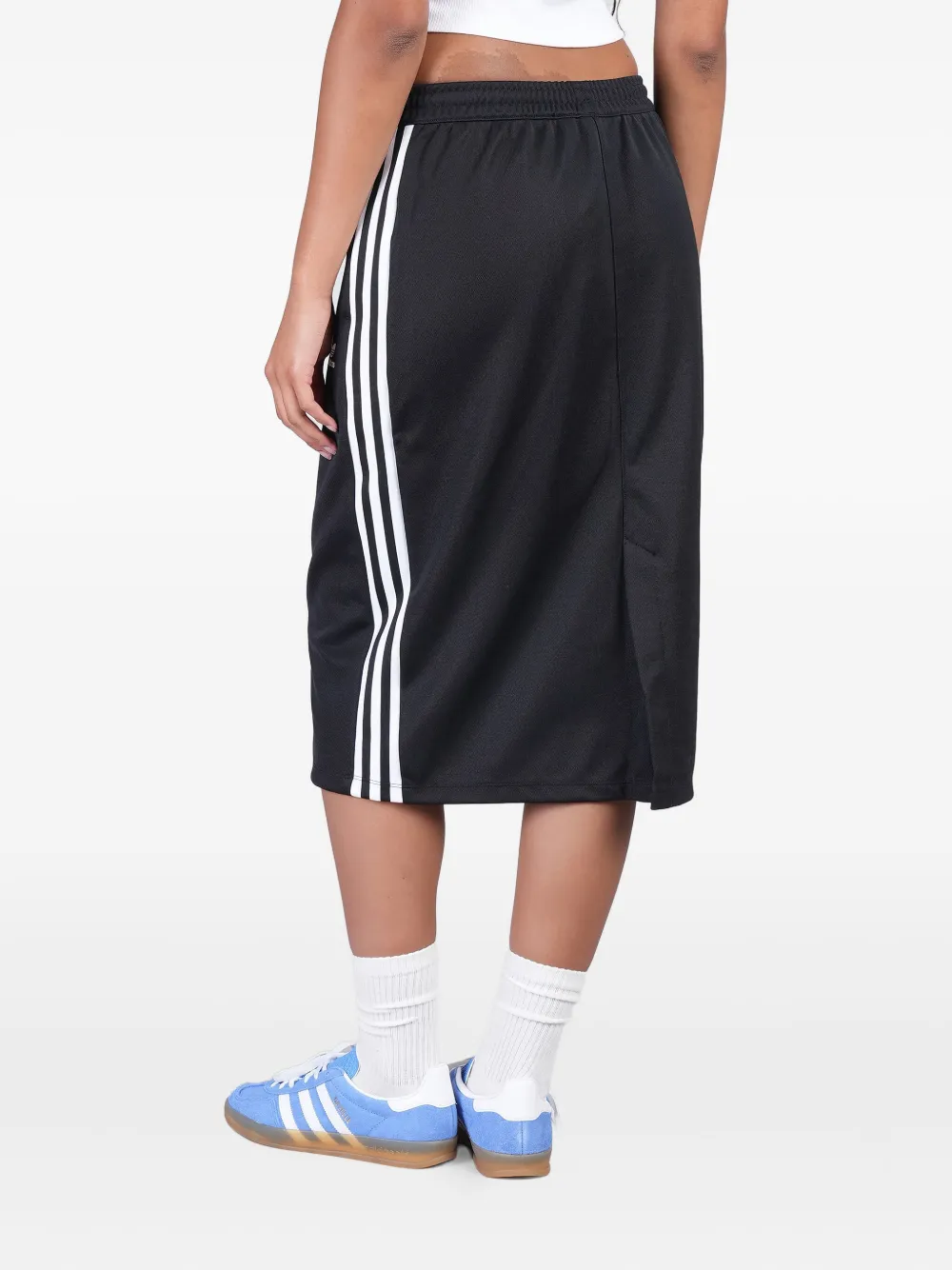 Юбка из смесового хлопка Adidas, черный — фото 4