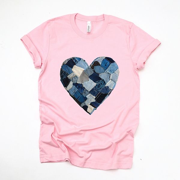 

Джинсовая футболка с принтом в виде сердца Simply Sage Market, Pink, Зеленый, Джинсовая футболка с принтом в виде сердца Simply Sage Market, Pink