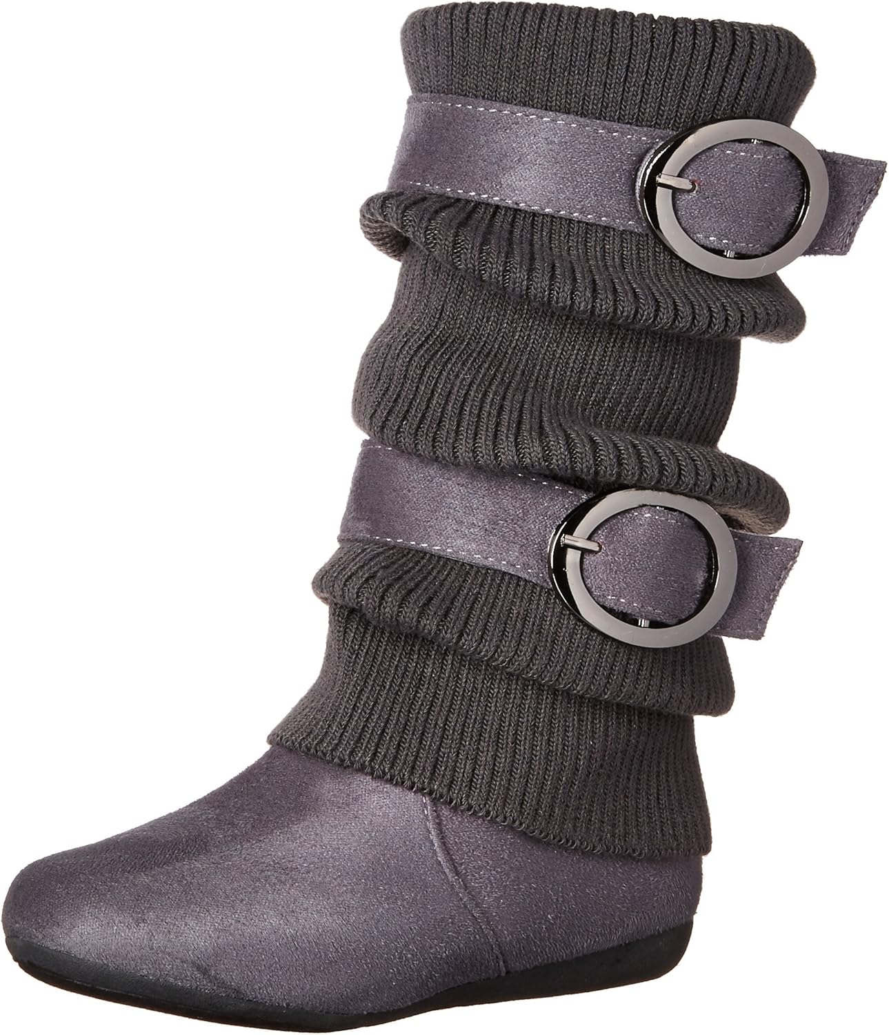 

Замшевые ботинки Lucky Top Girls Bank-21K с двойной пряжкой и свободным силуэтом SMI, Grey