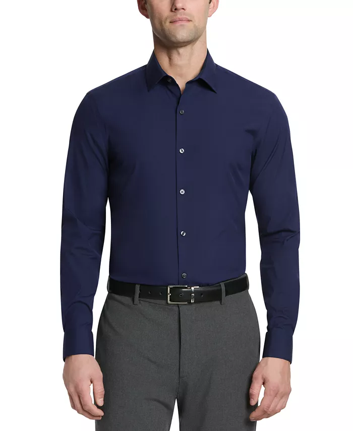 Мужская классическая рубашка Extra Slim Fit Calvin Klein, синий — фото 3
