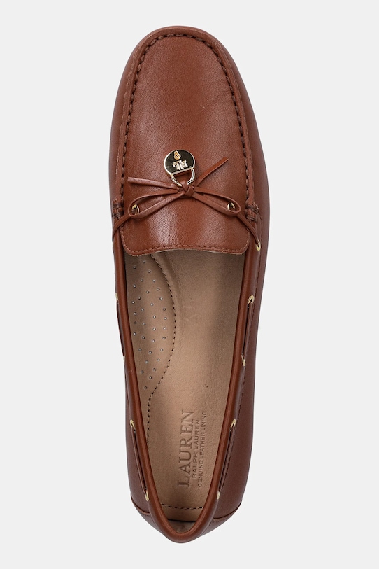 Кожаные мокасины Wylie Lauren Ralph Lauren, коричневый — фото 4