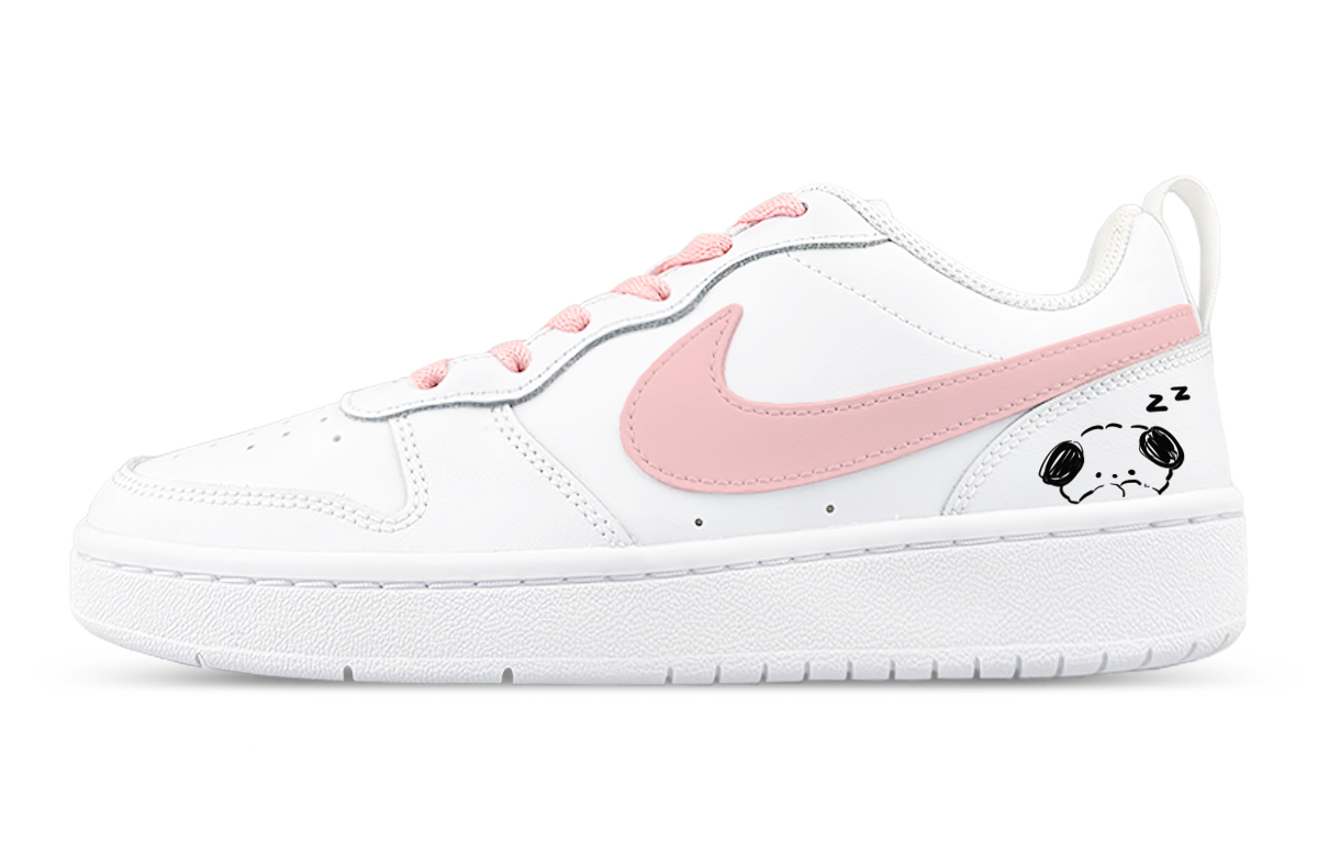 

Детские скейтерские кроссовки Court Borough для младших школьников Nike, белый/розовый
