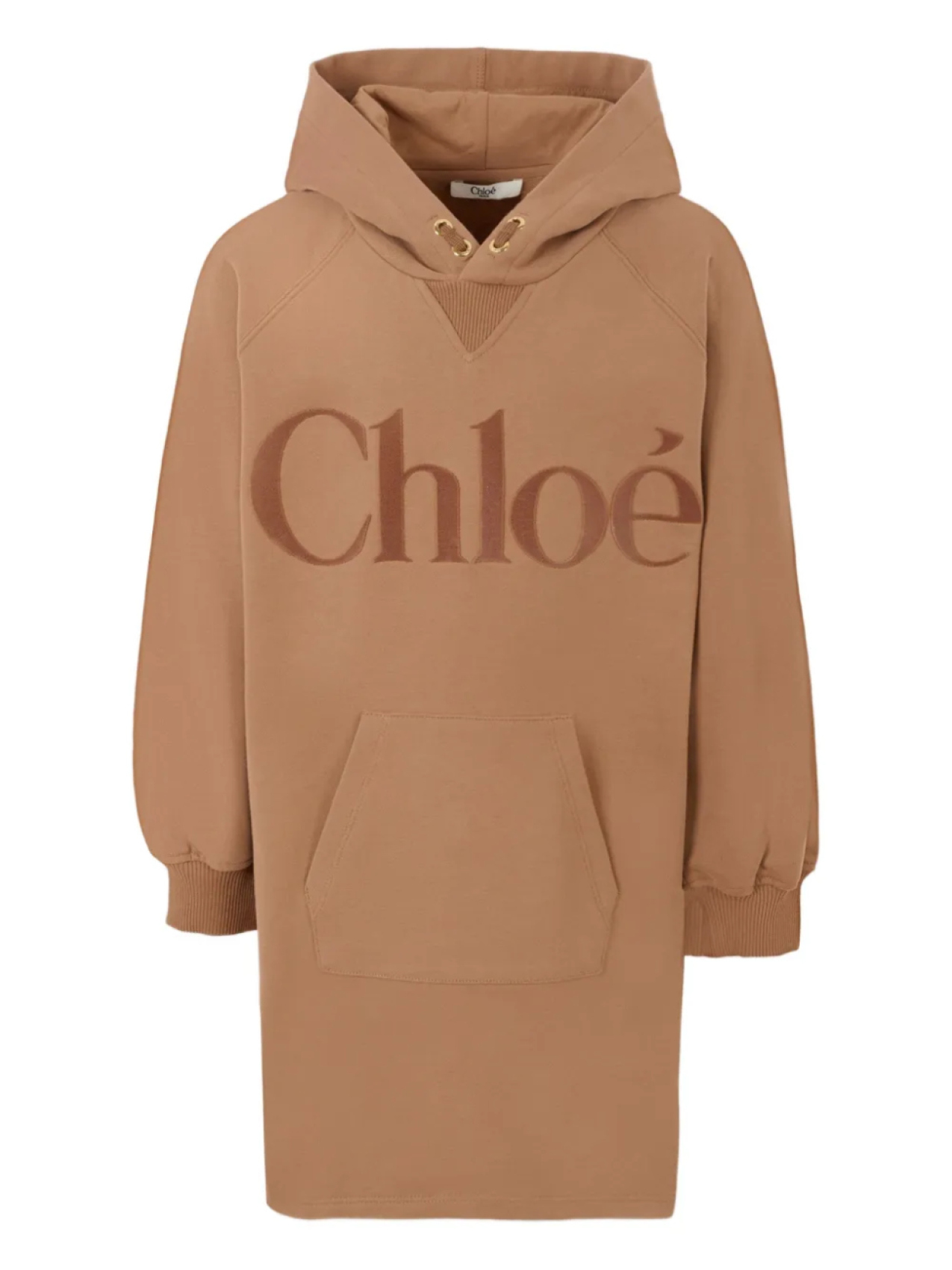 

Платье Chloé Kids с капюшоном и вышитым логотипом