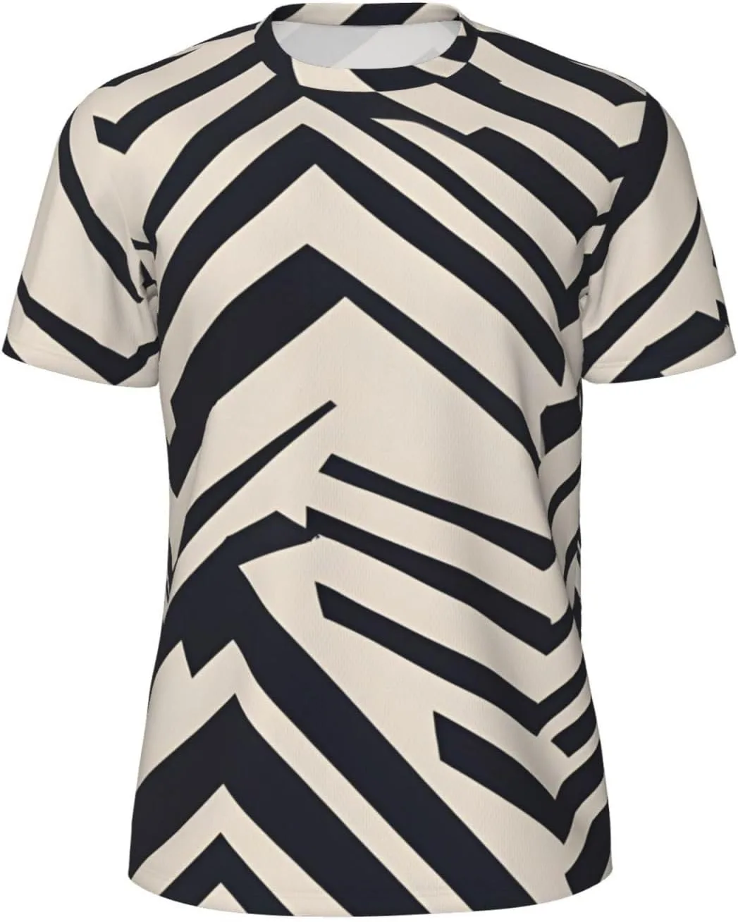 

Футболка мужская летняя с принтом Zig Zag, легкая и дышащая SDFHU