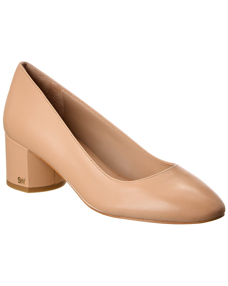 Туфли-лодочки Stuart Weitzman Bridget 50 Block Leather, бежевый