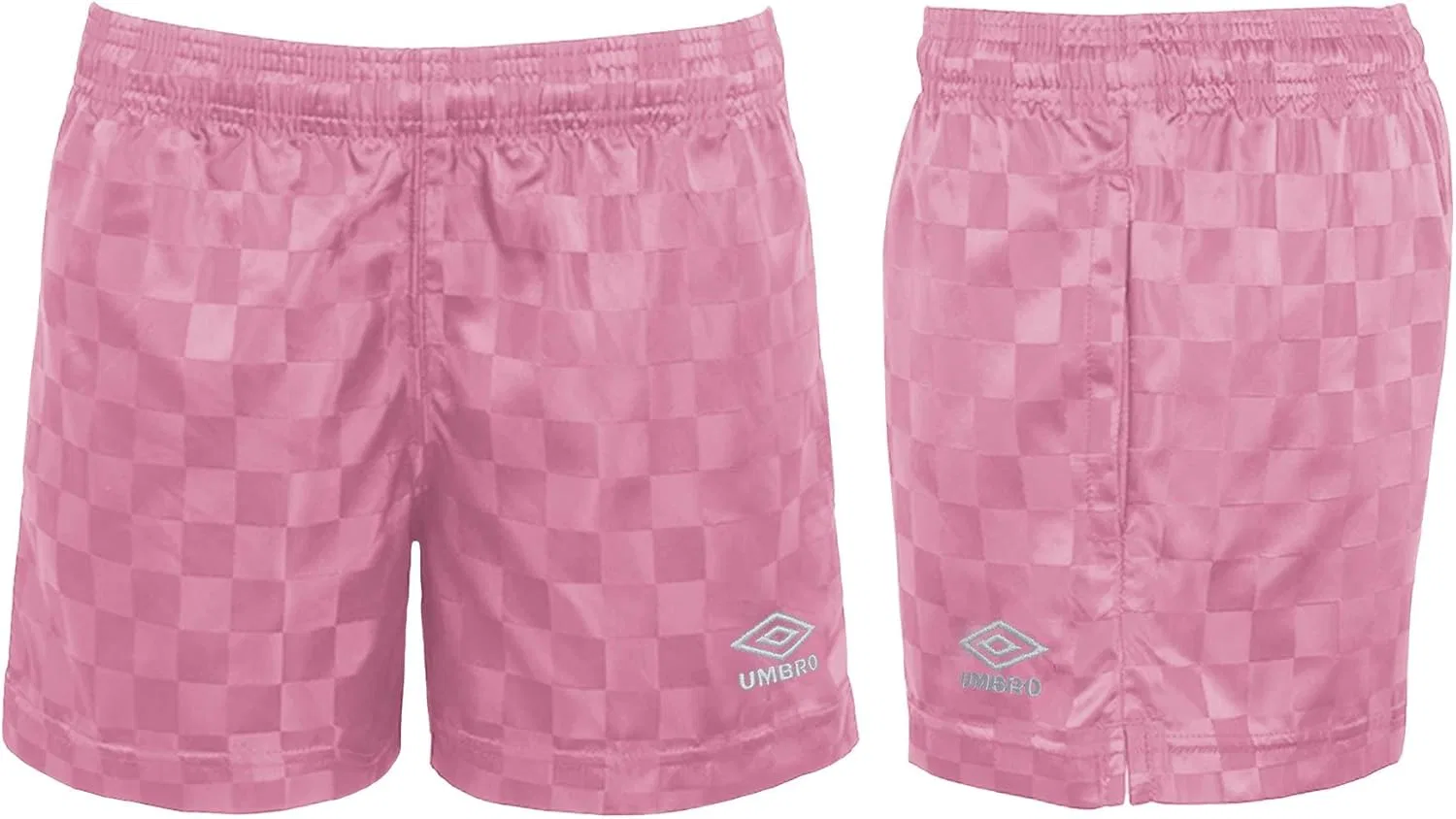 Шорты Umbro Girls в клетку для девочек, Cyclamen/Marshmallow — фото 3