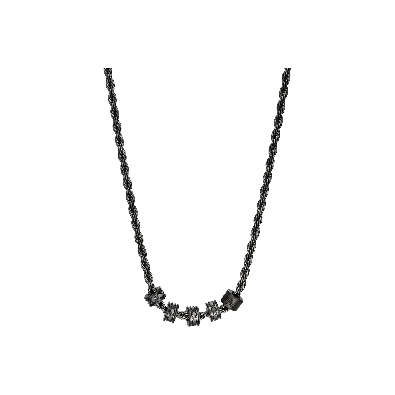 

EMPORIO ARMANI Мужские ожерелья из нержавеющей стали темно-серый