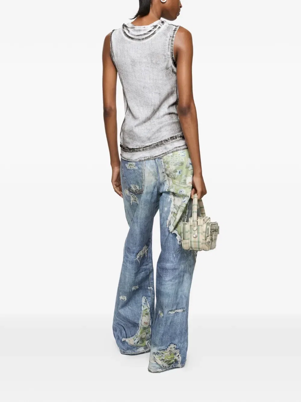 Топ с логотипом Acne Studios, серый — фото 3