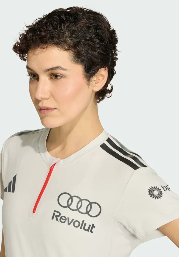 Спортивная футболка с коротким рукавом audi revolut f1 team engineers marketing Adidas Performance, Chalk Pearl/Iron Metallic — фото 3