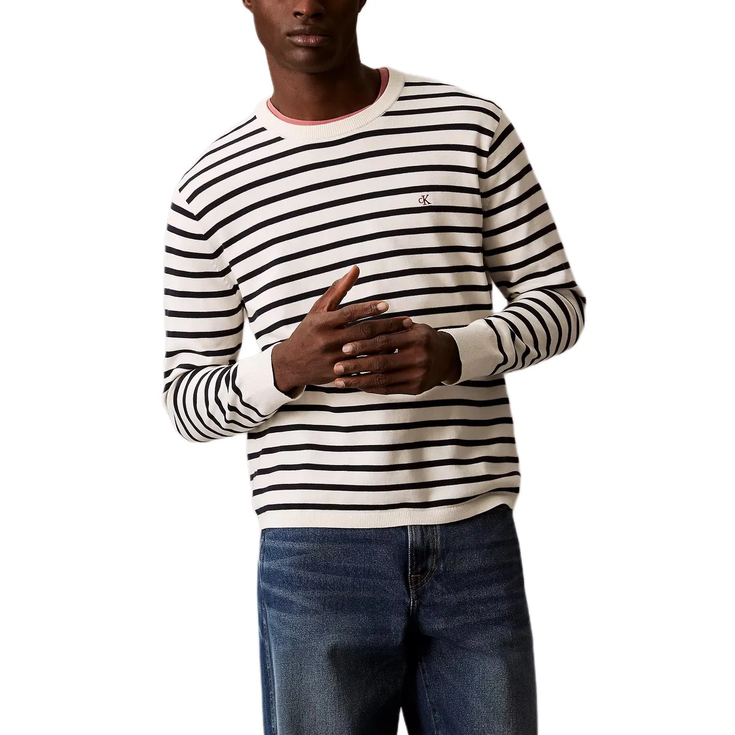 Свитер мужской Dark Blue/White Calvin Klein