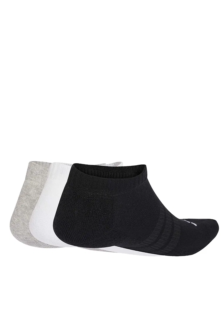 Носки женские, низкие, с мягкой подкладкой, 3 пары Adidas, белый/черный/серый — фото 2
